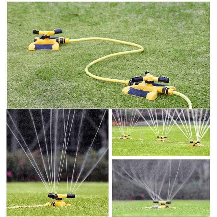 【珍愛頌】N731 座式 大三叉灑水器 自動灑水器 三叉式 旋轉噴頭 360度旋轉 園藝灌溉 屋頂降溫 驅鳥 草皮澆水