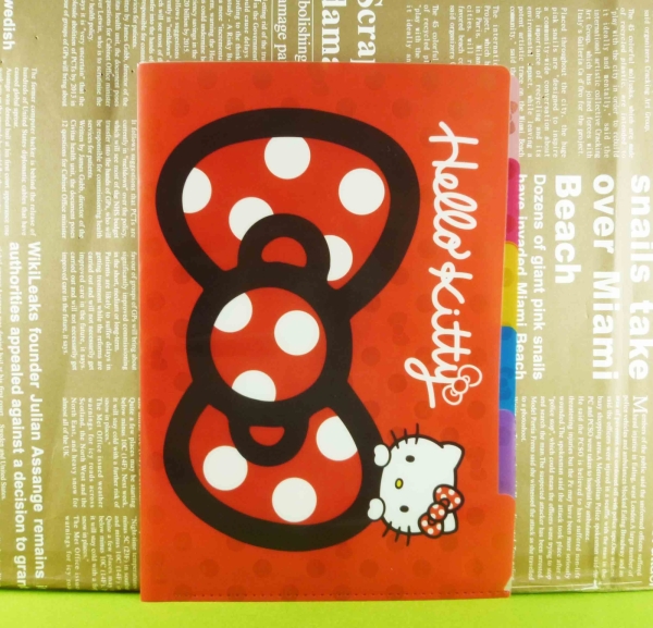 【震撼精品百貨】Hello Kitty 凱蒂貓~5格檔案夾~紅蝴蝶結【共1款】