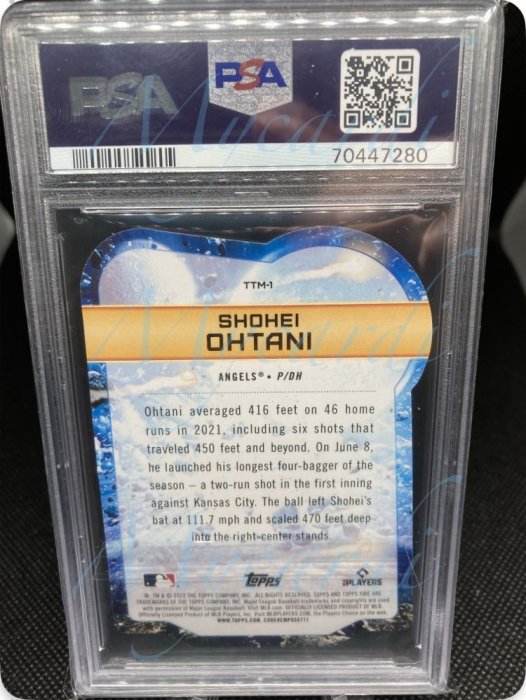 MLB 2022 Topps Fire Shohei Ohtani To The Moon Die Cut Gold Minted
