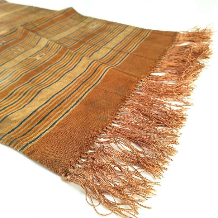 アンティーク】古布初代龍村平藏名物彌左衛門間道大正11年古裂古生地