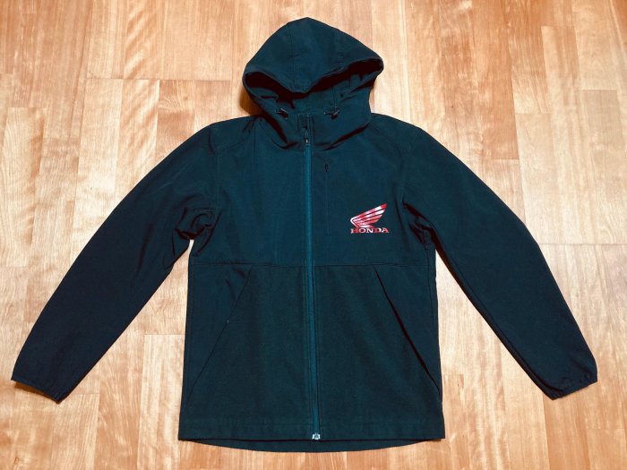 GU x HONDA 黑色 連帽 防風拼接刷毛 outdoor外套 [ 真品]