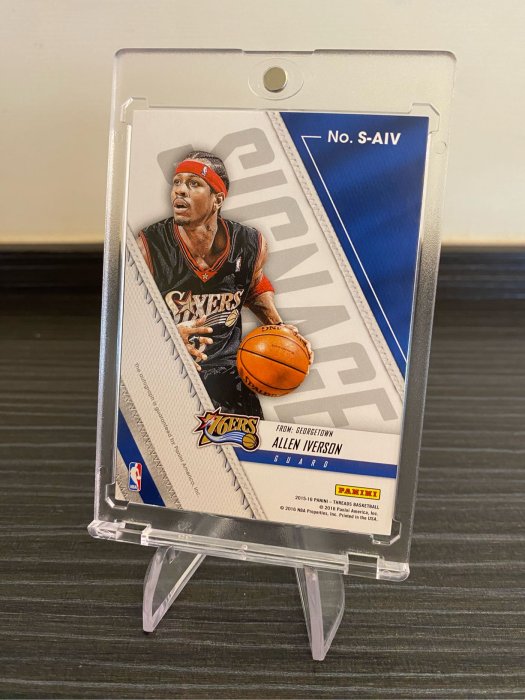 限卡友下標《低限量/15》2015-16 Threads Signage Allen Iverson AUTO 