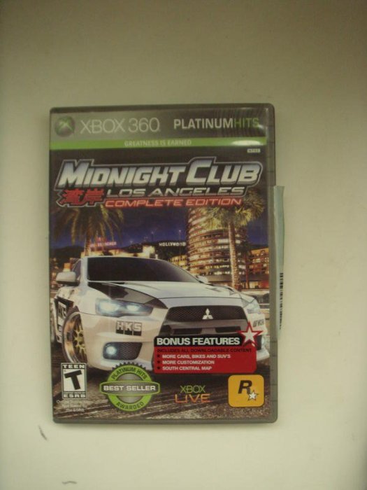 XBOX360 灣岸 洛杉磯 完全版 英文版(ONE可玩) Midnight club Los Angeles
