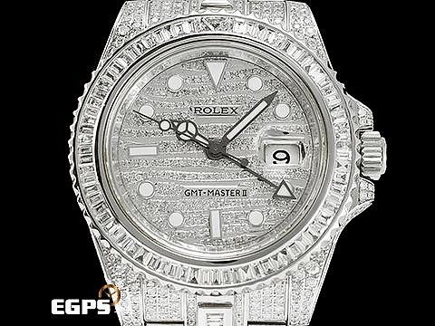 【永久流當品】ROLEX 勞力士 GMT-Master II 格林威治型 116710LN 兩地時間 116710 LN 精鑲滿天星鑽石虎紋面盤 GOS8362