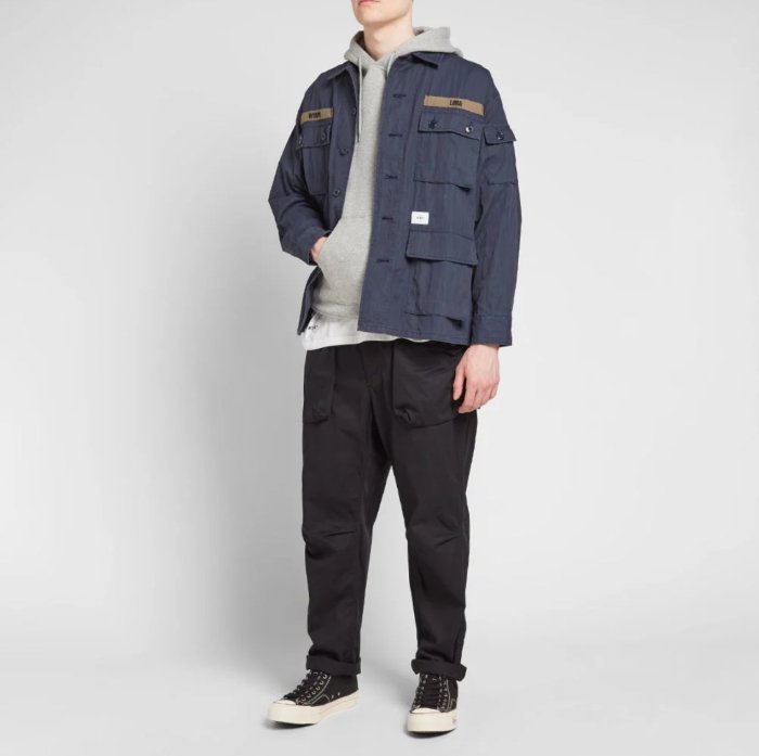 ジャケット・アウター JUNGLE 01 / LS / COTTON. OXFORD. TEXTILE 現貨WTAPS JUNGLE 01 LS COTTON OXFORD 骨頭四袋襯衫夾克22SS