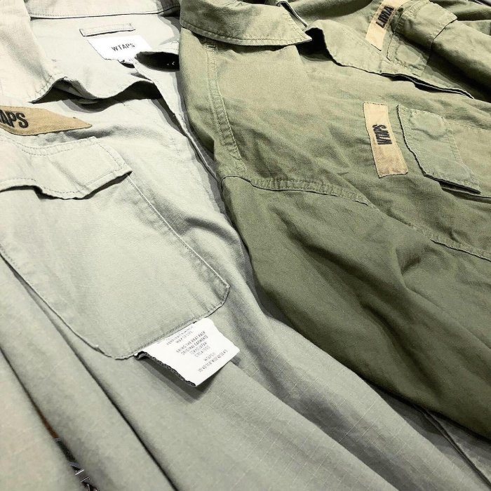 L 黒 WTAPS 19aw GUARDIAN JACKET COTTON 希望商店】WTAPS GUARDIAN JACKET 19AW 軍事胸標三角休閒夾克