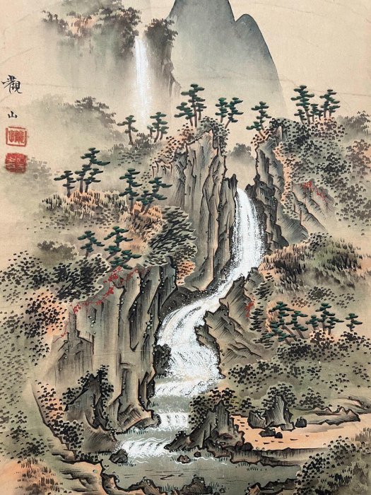 水田硯山，號竹圃散人，擅長南畫老梅幽蘭，經典絹本藝術推薦收藏。 老