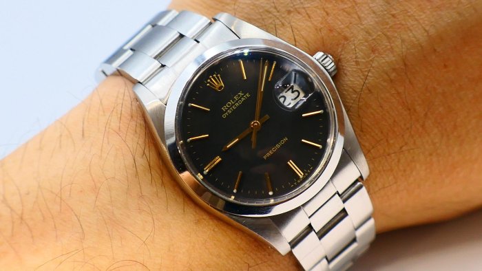 【美好時光】罕見黑面金釘版本ROLEX勞力士6694有原始保單收藏品適出