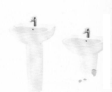 TOTO壁掛式臉盆LW240CJU+長腳L239FGT1(不含龍頭)-長柱,另有短腳