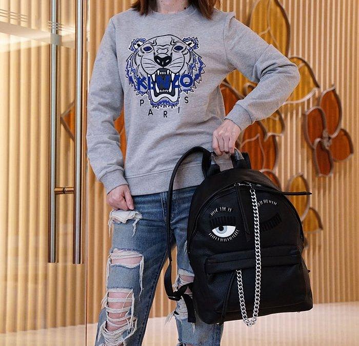 chiara ferragni mini flirting backpack Chiara Ferragni mini 'Flirting' backpack 中型眨眼後背包黑| Yahoo拍賣