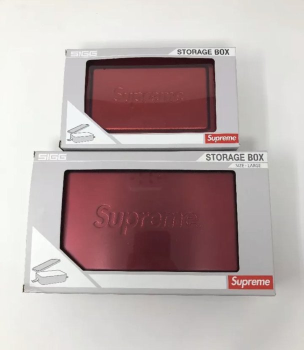 SUPREME x SIGG Metal Box Small &Large box logo 大小金屬鐵盒便當盒