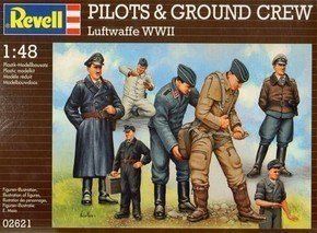 現貨-利華Revell拼裝兵人模型02621 1/48 飛行員和地勤兵WWII簡約