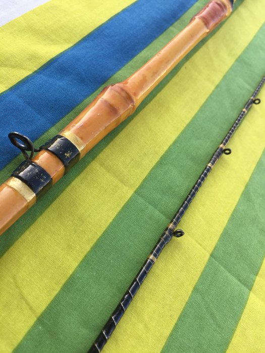 日本製和竿江戶川竹竿工藝名師手作168cm 近6尺並繼船竿筏竿竹竿烏鰡竿