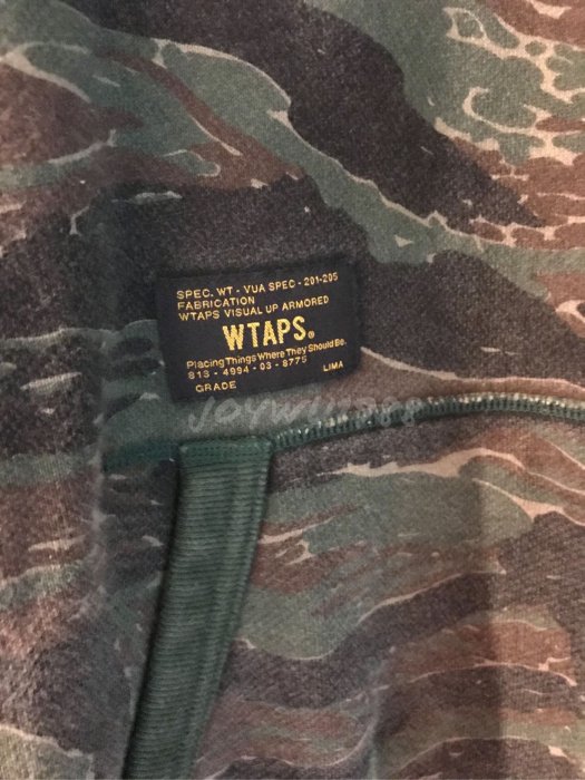 WTAPS 16AW DESIGN HOODED 04 TIGER STRIPE L 黑標水洗虎紋自用美品