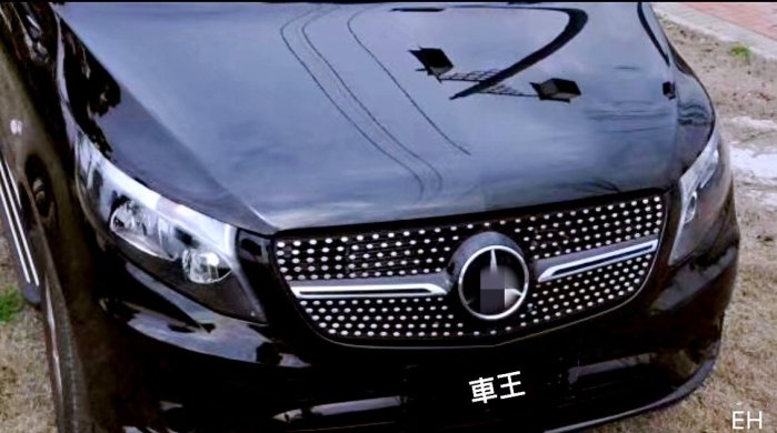 【車王汽車精品百貨】MERCEDES-BENZ 賓士 V-CLASS 滿天星 水箱罩 中網框 水箱護罩