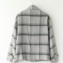 少穿近全新20AW AURALEE SURI ALPACA SHAGGY CHECK BLOUSON GRAY GREEN