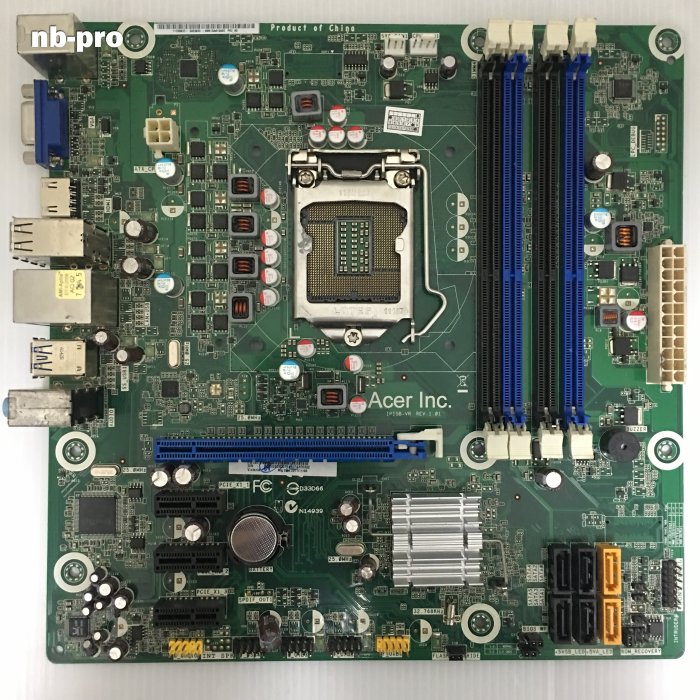 nbpro主機板維修買賣,Acer-IPISB-VR主機板，$1800