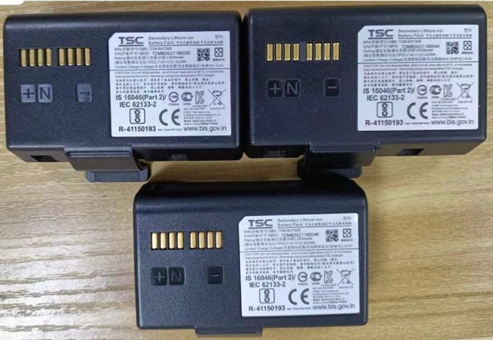 現貨TSC全新原裝條碼列印機智慧型鋰電池TDM-BAT30S