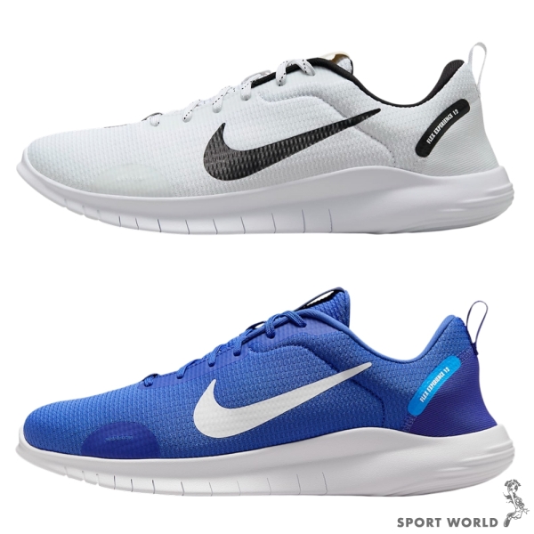 Nike 慢跑鞋 男鞋 輕量 Flex Experience Run 12 白黑/寶藍【運動世界】DV0740-101/DV0740-403