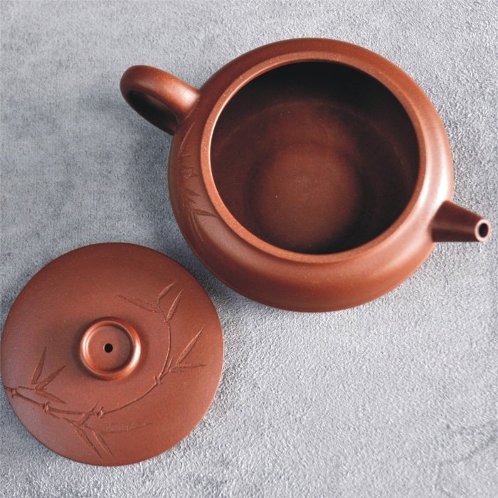 宜興茶壺工藝師/ 寧藏老師【圈竹壺】紫砂《百壺堂》T042010 | Yahoo拍賣