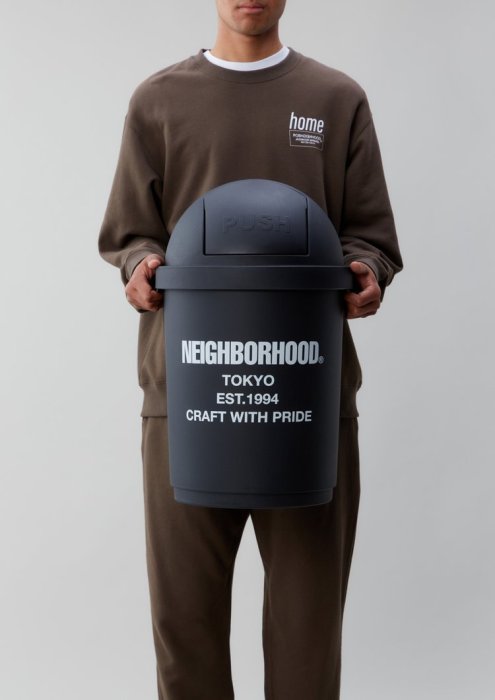 希望商店】 NEIGHBORHOOD CI / P-TRASH CAN 21AW 居家消光垃圾桶廢紙簍