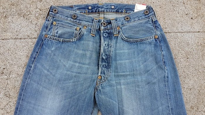 西方不敗全新絕版555廠美國製Levi's LVC 201 1920年仿舊洗色藍線