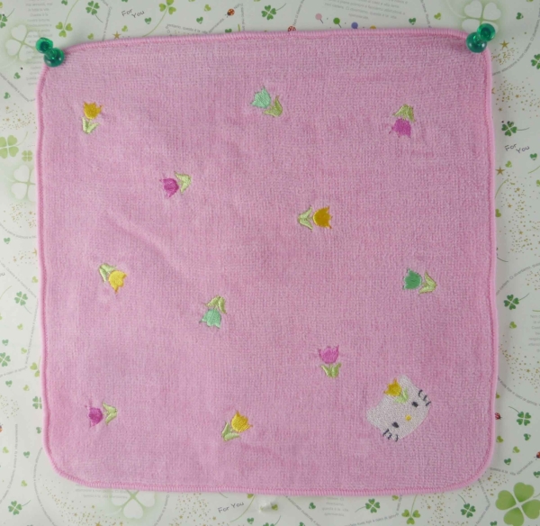【震撼精品百貨】Hello Kitty 凱蒂貓~方巾-限量款-粉小花朵