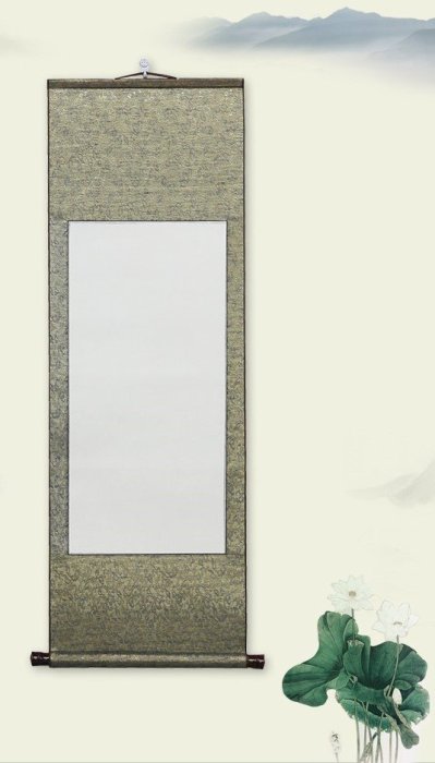 Art in THE【傑儒書畫】空白掛軸宣紙全綾布四開對開掛軸國畫書法書畫