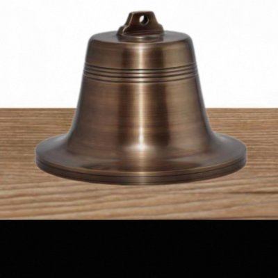 復古銅鐘。整體純銅製作。鐘聲響又沉。外部拋光處理。古銅色銅鐘直徑