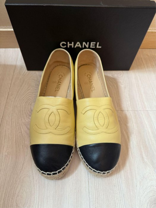 正品Chanel香奈兒小羊皮草編鞋-42