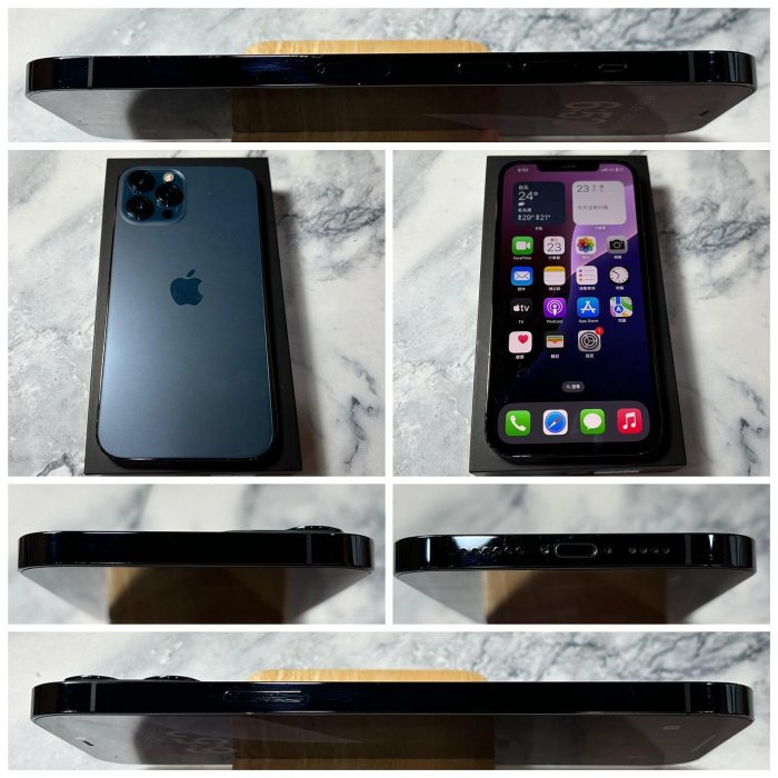 懇得機通訊 店保90天 原廠電池100% 二手機 iPhone 12 Pro Max 128G 藍色【131】