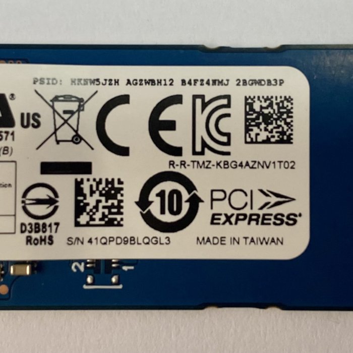 KIOXIA 512GB M.2 2280 PCIe NVMe SSD 讀1800M/寫1000M / 三年保固