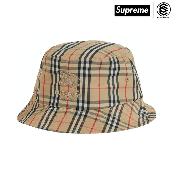SUPREME BURBERRY BEIGE 淺褐色漁夫帽聯名款⫷ScrewCap⫸ Yahoo拍賣