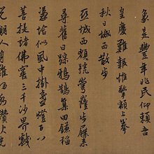 二手]唐寅書法，絹本精品長卷，尺寸180×33厘米老物件古董古玩5858