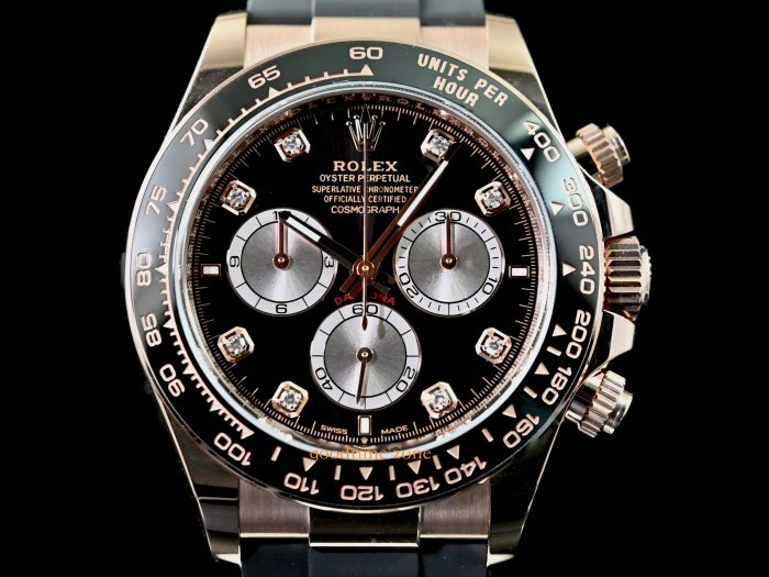 [現貨]ROLEX 勞力士 126515 G Daytona 黑色8鑽面 18K玫瑰金 LRK960 126505 126518 126508 116515