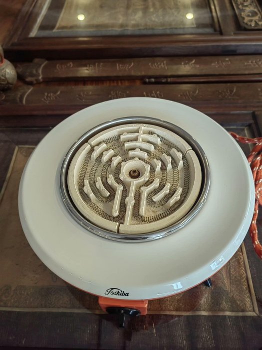 可議價【二手】日本電爐，中古電爐，電爐絲電爐，日本進口原裝中古電爐絲老茶爐，五十年代東芝HP6072067【古韻閣】