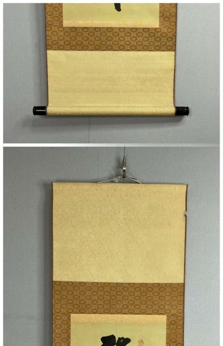 曾志豪手書絹本立軸書法掛軸，手工綾裱實木軸，真跡非複印臺灣書法手繪