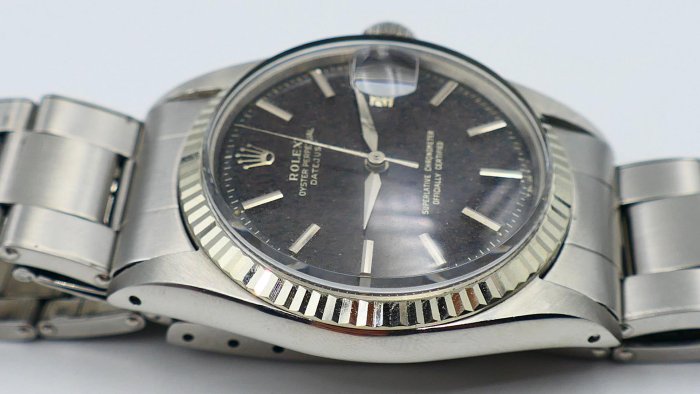 【美好時光】拍賣會等級天花板DJ鋼王!ROLEX勞力士 1601 Gilt tropical dial + 7206卯釘帶