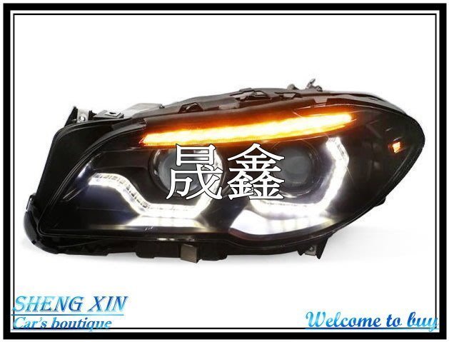 《晟鑫》全新 BMW F10 10-13年 大五系列 改G30樣式 黑底 雙魚眼 大燈 另有類G30全LED尾燈