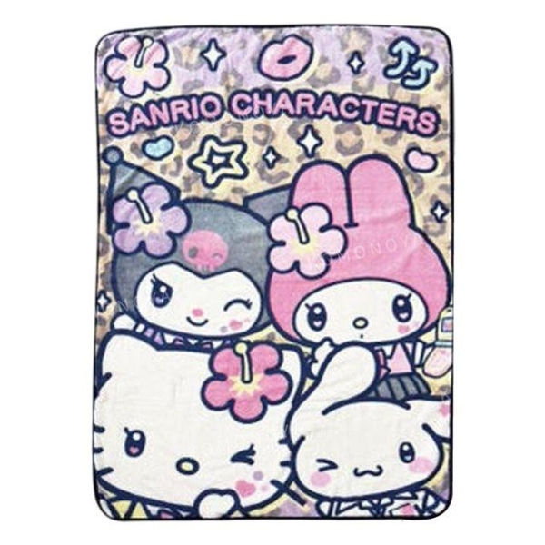 小禮堂 Sanrio 三麗鷗 絨毛毛毯 100x140cm (高校款)