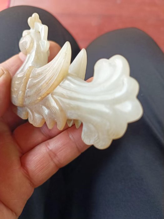 嚴選和闐玉鳳鳥古玉，高古風味適合收藏老物419 高古玉鳳鳥老玉珍玩收藏