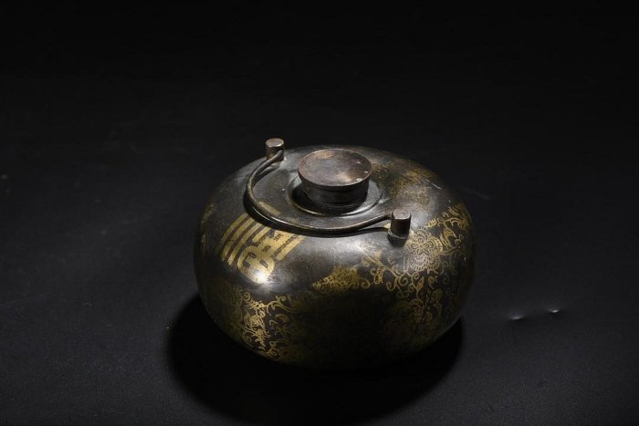 銅貼花湯婆子暖手壺直徑12cm 高8cm重255克40421 | Yahoo拍賣