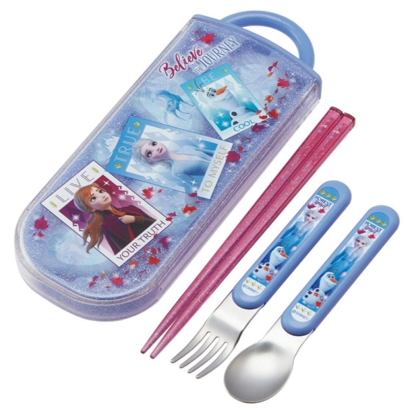 【震撼精品百貨】冰雪奇緣 Frozen~日本迪士尼Disney 冰雪奇緣3合1餐具組日本製*47685