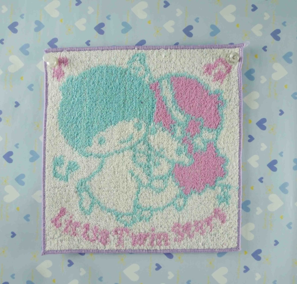 【震撼精品百貨】Little Twin Stars KiKi&LaLa 雙子星小天使~小方巾-雙面紫