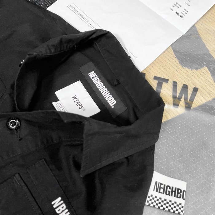希望商店】WTAPS X NEIGHBORHOOD JUNGLE LS 19AW 聯名骨頭四袋長袖軍衫