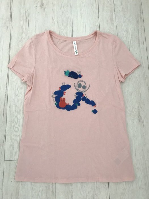 二手極新a la sha 淺粉色阿財拔藍蘿蔔綿上衣-Size:S