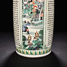 可議價清康熙五彩人物故事紋棒槌瓶高45厘米寬20厘米4 【藏寶古玩