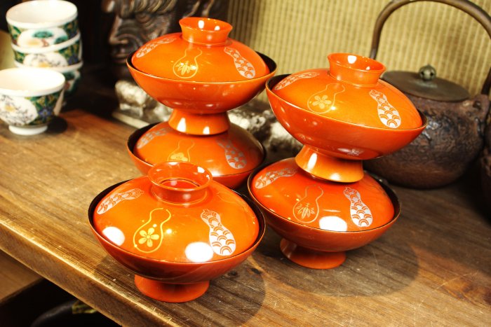 桑園の】日本漆器工藝汁碗松竹梅金銀繪味噌湯碗五客Q 10152 | Yahoo拍賣