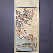 op-77 畫家：張大千四尺中堂畫人物畫手繪畫畫工精細。材質：宣紙2 加