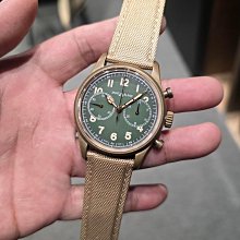 一元起標 無底價競標 MONTBLANC 萬寶龍 U0119908 青銅材質 綠面 計時碼錶功能 限量款 42mm 台南二手錶